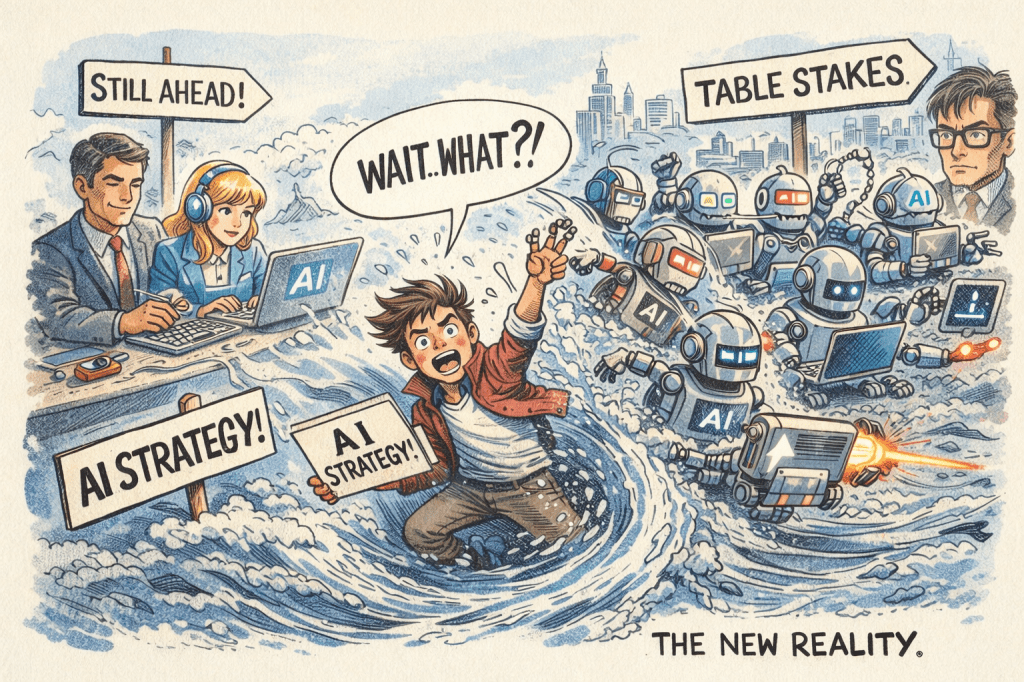 Just using “AI” Is Not Strategic Anymore. It Is Table&nbsp;Stakes.